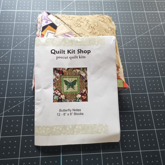 "Butterfly Notes" Pre Cut Quilt Kit Makes 12 - 8" Square Blocks - Picture 3 of 3